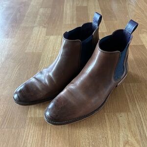 Ted Baker Camroon Slip-On Chelsea Boots (Ox Blood/Paisley)